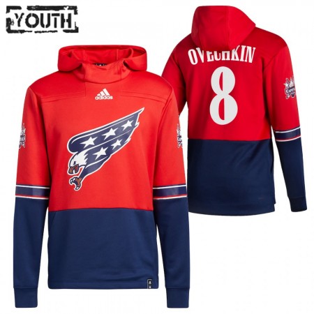 Kinder Eishockey Washington Capitals Alexander Ovechkin 8 2020-21 Reverse Retro Pullover Hooded Sweatshirt